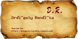 Drégely Renáta névjegykártya